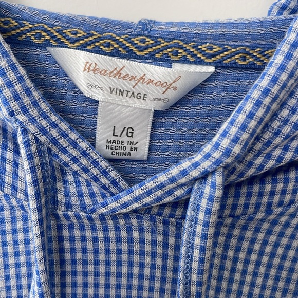 Weatherproof Vintage Hoodie Blue & White, size L - Picture 2 of 10